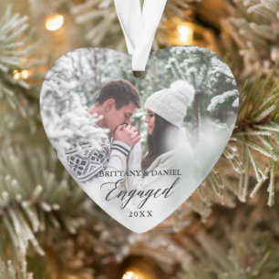 Coeur photo de couple de calligraphie moderne enga
