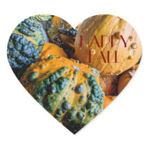 Pumpkin Heart Sticker