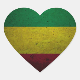 Cœur Reggae Vibrations - One love - jah Rasta Sticker