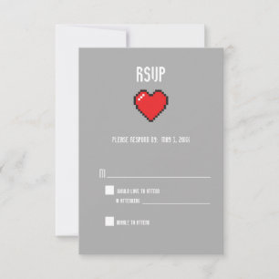 Cœur ringard 8 bits rsvp