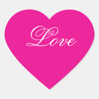Coeur rose Aimer autocollants
