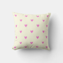 Coeur rose mignon Motif Jeu Oreiller