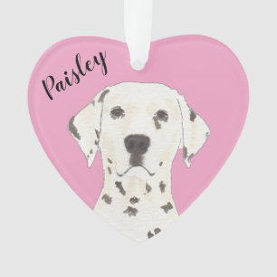 Coeur rose personnalisé Dalmatie