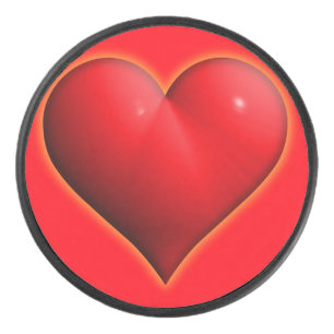 Coeur rouge 3-D brillant