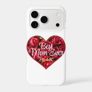 Coeur rouge Fête des mères Roses