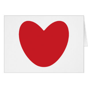 Coeur rouge mignon photo texte personnalisé carte 