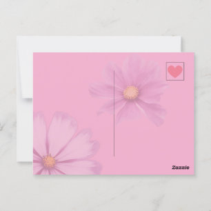 Coeur rouge sur carte postale