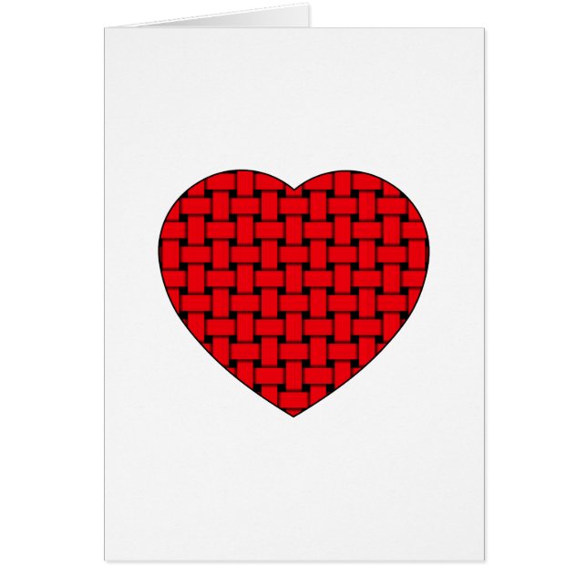 Coeur rouge tressé (Devant)