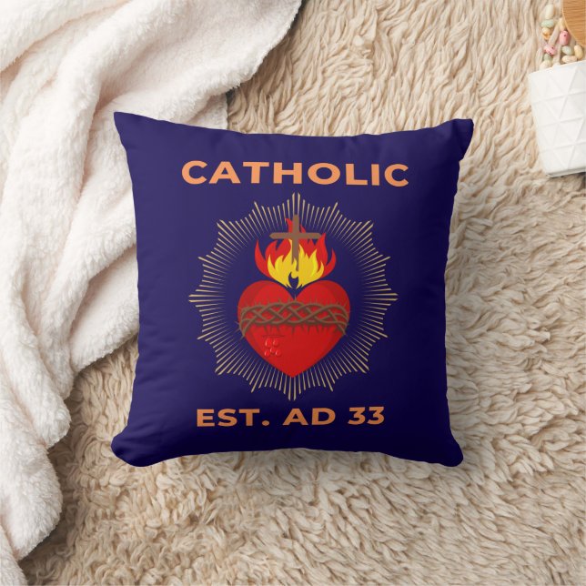 Coeur sacré AD 33 Oreiller catholique (Couverture)