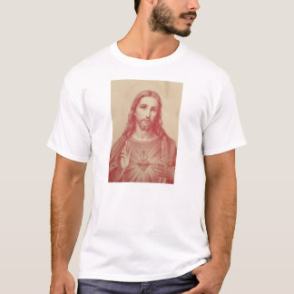 Coeur sacré de cru de T-shirt de Jésus
