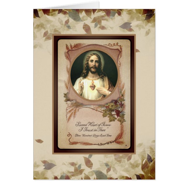 Coeur sacré de feuille d'automne de chute de Jésus (Devant)
