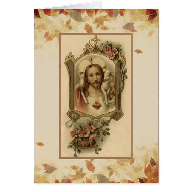 Coeur sacré de feuille d'automne de chute de Jésus (Devant)