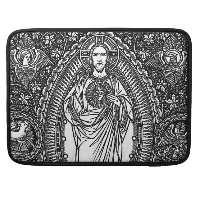Coeur sacré de Jésus : Pro douille d'ordinateur (Dos)