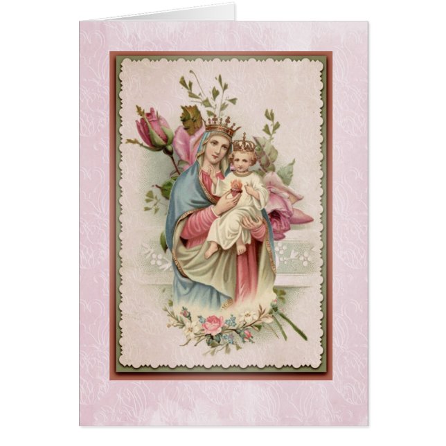 Coeur sacré de Mary des roses roses de Jésus (Devant)