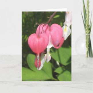 Coeur saignant floral - Carte de voeux Portrait