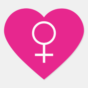 Cœur Sexe féminin Vénus Symbole Coeur Sticker forme