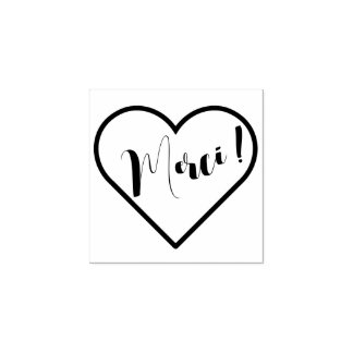 Coeur Shape Thank You Increhole Buffers Rubber Stamp