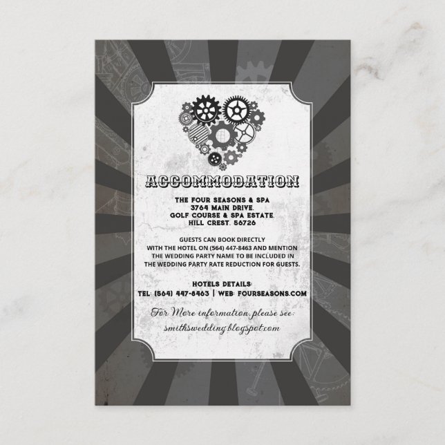 Coeur Steampunk Coeurs Cochons Hébergement Cartes  (Devant)