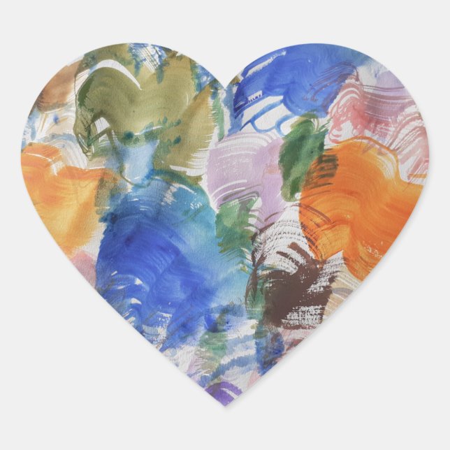 Cœur Sticker à éclaboussure couleur (Devant)