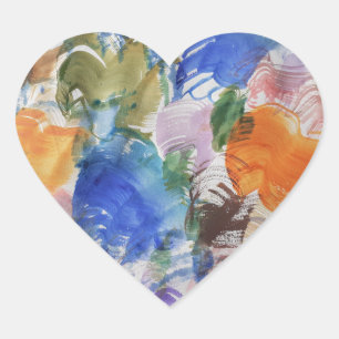 Cœur Sticker à éclaboussure couleur