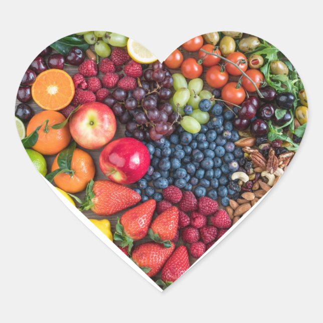 Cœur Sticker à fruits (Devant)