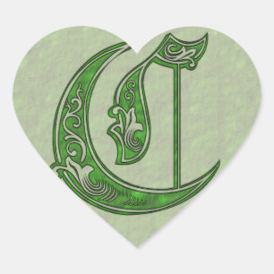 Cœur Sticker cardiaque Lettre C