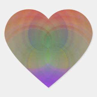 Cœur Sticker Coeur arc-en-ciel