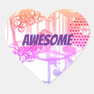 Cœur Sticker Coeur Avec Conception Abstraite