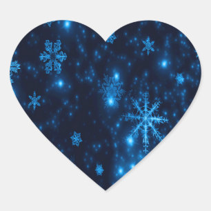 Cœur Sticker Coeur Bleu Profond & Flèches Lumineuses