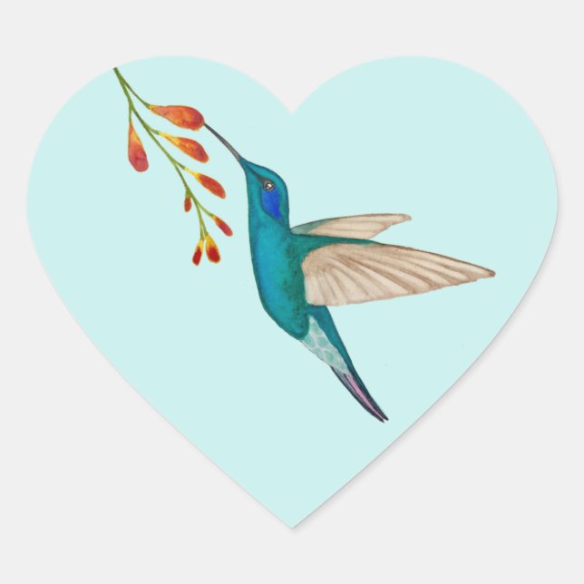 Cœur Sticker Coeur Coeur Coeur Colibri (Devant)