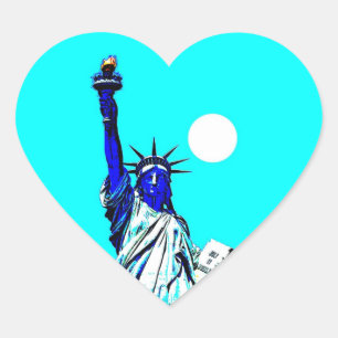 Cœur Sticker Coeur de New York Statue of Liberty Pop