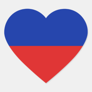 Cœur Sticker Coeur Drapeau Haïti
