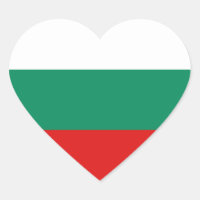 Sticker Coeur du drapeau de Bulgarie