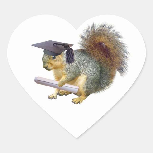 Cœur Sticker Coeur Écureuil (Devant)