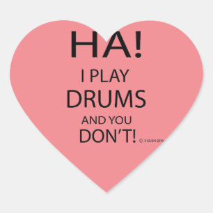 Cœur Sticker Coeur Ha Drums