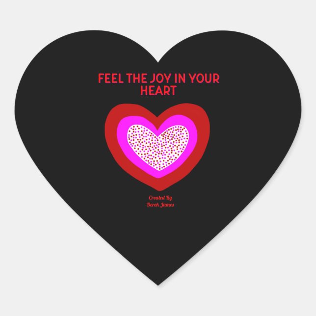 Cœur Sticker Coeur Joyeux (Devant)