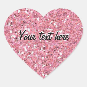 Cœur Sticker Coeur Personnalisé Parties scintillant Ros
