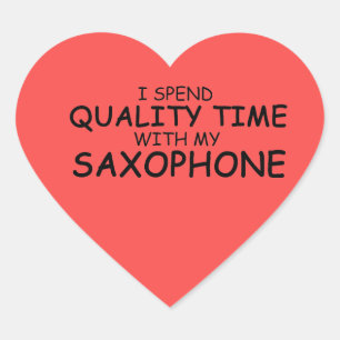 Cœur Sticker Coeur Saxophone Time de qualité