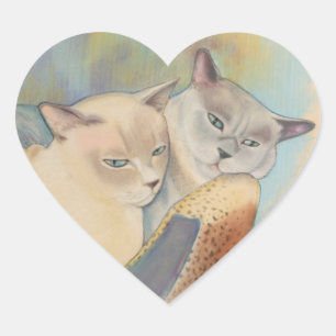 Cœur Sticker Coeur Tonkinese Precious & Romeo