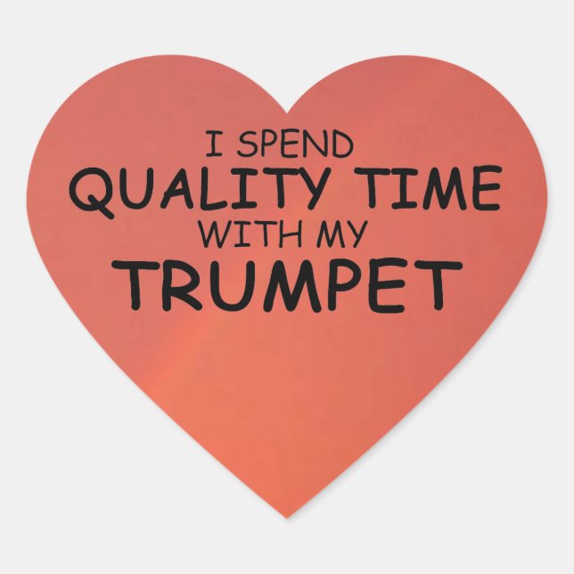 Cœur Sticker Coeur Trumpet Time de qualité (Devant)