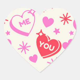 Cœur Sticker Coeurs romantiques de moi et toi