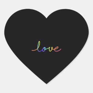 Cœur Sticker d'amour à main colorée