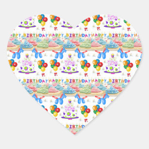 Cœur Sticker d'anniversaire