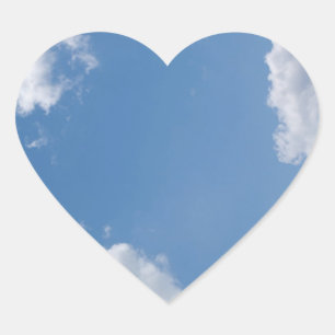 Cœur Sticker de coeur Arrière - plan ciel bleu nuageux