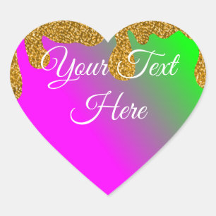 Cœur Sticker de coeur de Glittery pour une touche d'éti