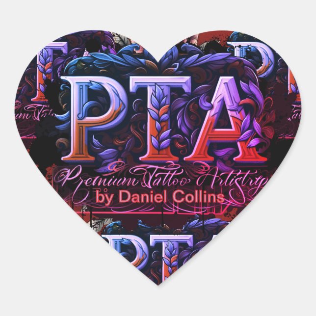 Cœur Sticker de coeur "féminisé" (Devant)