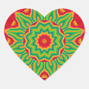 Cœur Sticker de coeur Mandala