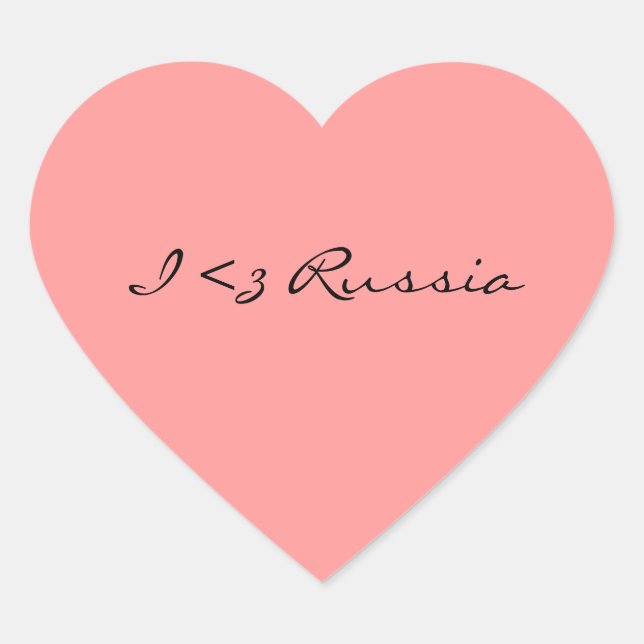 Cœur Sticker de la Russie du coeur (Devant)