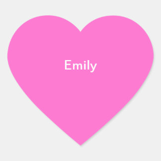 Cœur Sticker de nom Emily Kids Personnalisé rose blanc