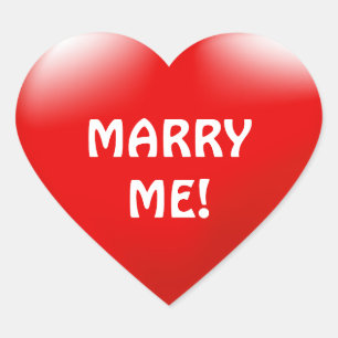 Cœur Sticker de proposition de coeur rouge de Marie